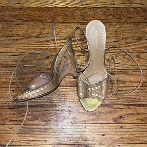 BCBG Lace Up Wedge